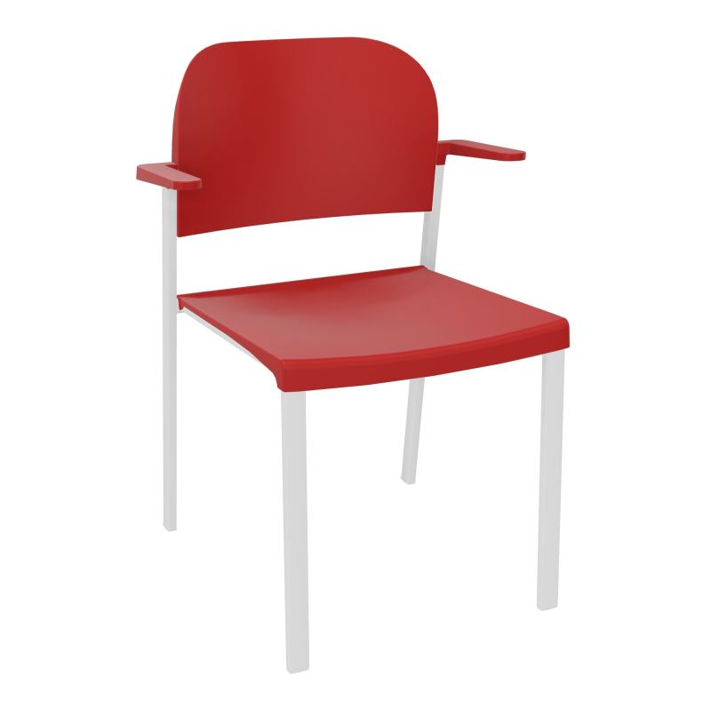 ROMY CHAISE 4P FIXES ASSISE/DOSSIER POLYPRO AVEC ACCOUDOIRS  PZ SP PZ