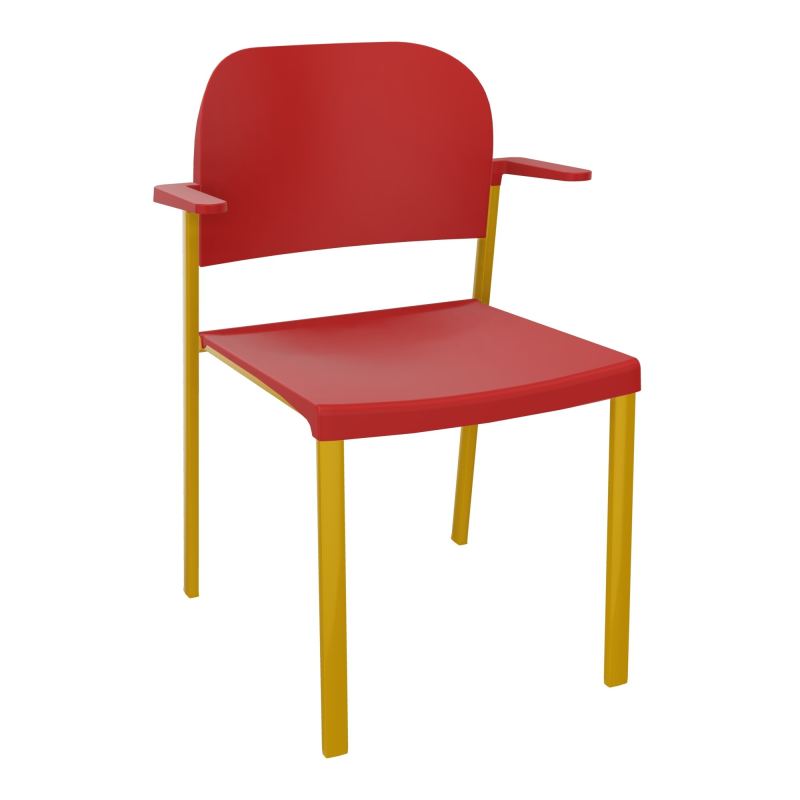 ROMY CHAISE 4P FIXES ASSISE/DOSSIER POLYPRO AVEC ACCOUDOIRS  PZ SX PZ