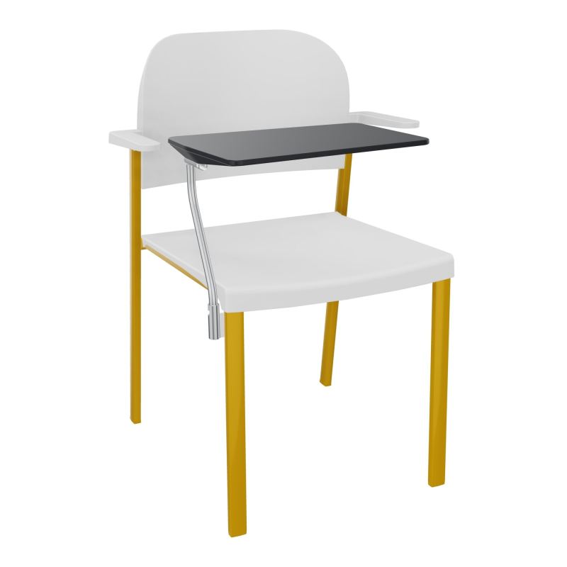 ROMY CHAISE 4P FIXES ASSISE/DOSSIER POLYPRO AVEC ACCOUDOIRS+TABLETTE NOIRE  PT SX PT