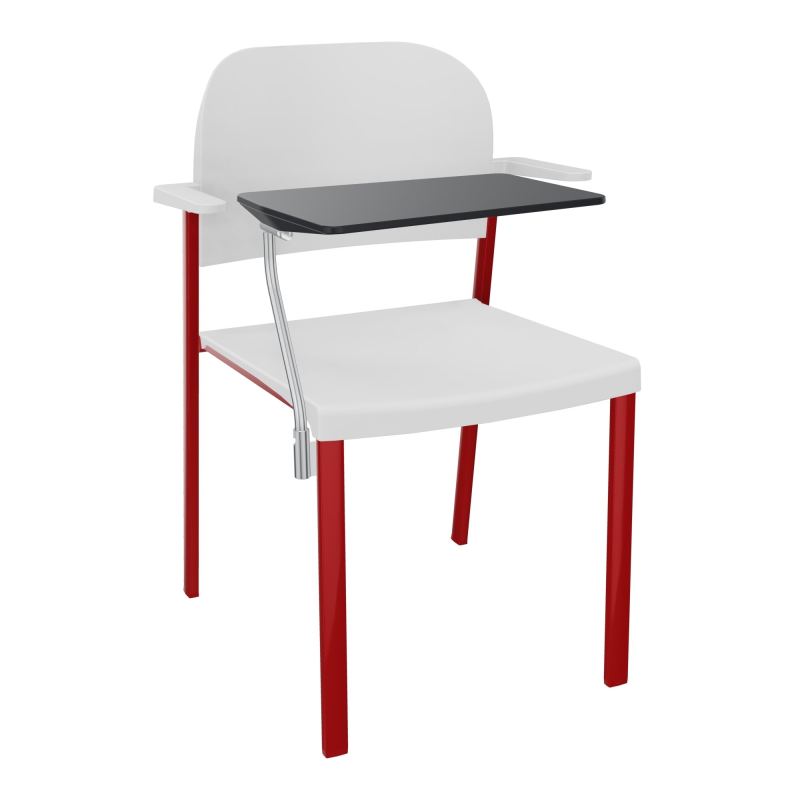 ROMY CHAISE 4P FIXES ASSISE/DOSSIER POLYPRO AVEC ACCOUDOIRS+TABLETTE NOIRE  PT ZY PT