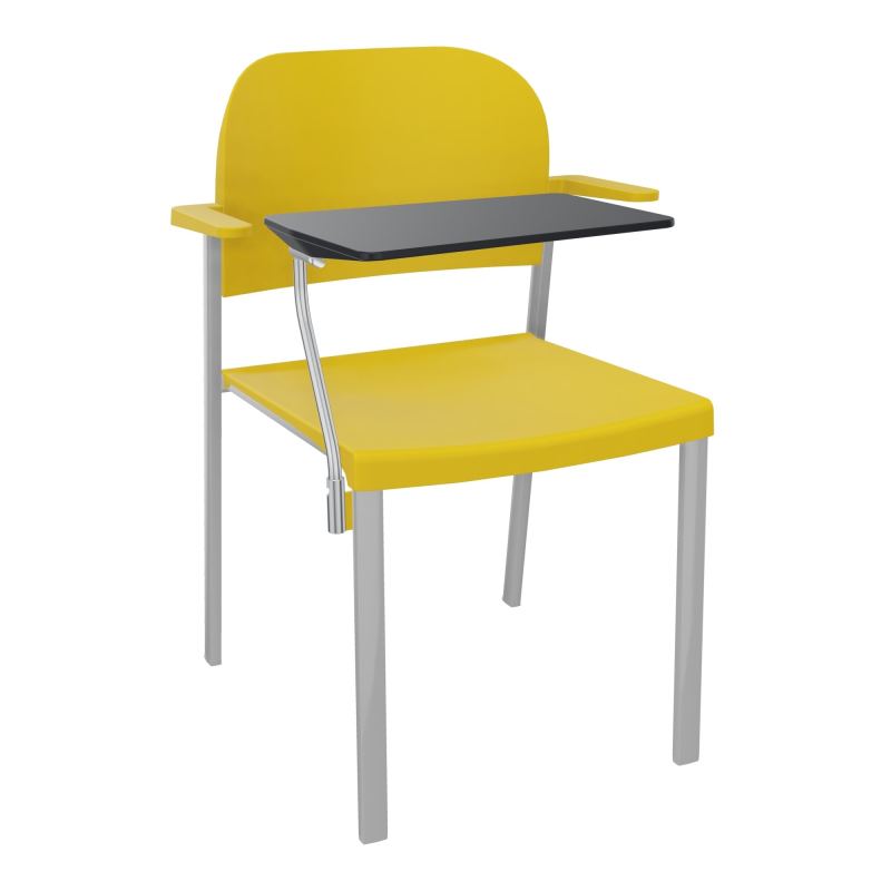 ROMY CHAISE 4P FIXES ASSISE/DOSSIER POLYPRO AVEC ACCOUDOIRS+TABLETTE NOIRE  PW SB PW