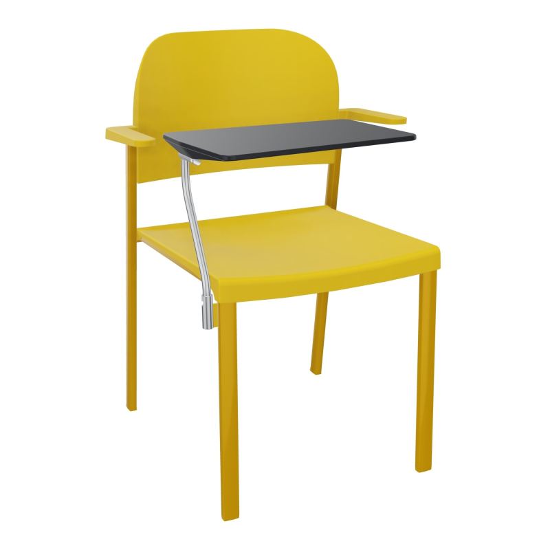 ROMY CHAISE 4P FIXES ASSISE/DOSSIER POLYPRO AVEC ACCOUDOIRS+TABLETTE NOIRE  PW SX PW