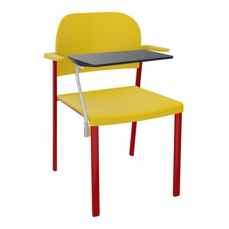 ROMY CHAISE 4P FIXES ASSISE/DOSSIER POLYPRO AVEC ACCOUDOIRS+TABLETTE NOIRE  PW ZY PW