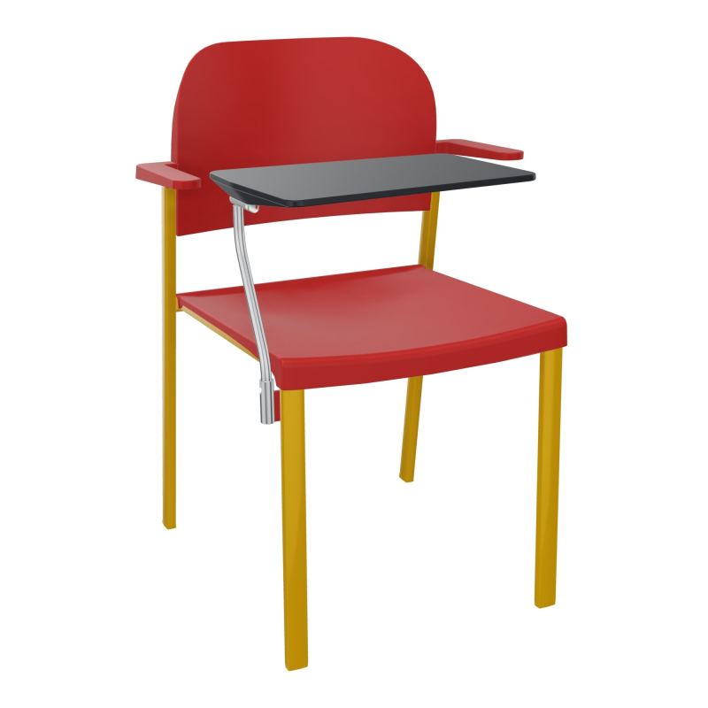 ROMY CHAISE 4P FIXES ASSISE/DOSSIER POLYPRO AVEC ACCOUDOIRS+TABLETTE NOIRE  PZ SX PZ