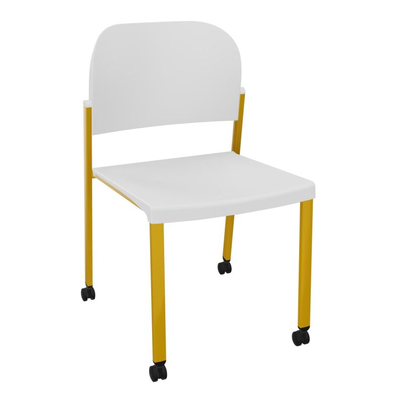 ROMY CHAISE 4P ROULT ASSISE/DOSSIER POLYPRO SANS ACCOUDOIRS  PT SX PT