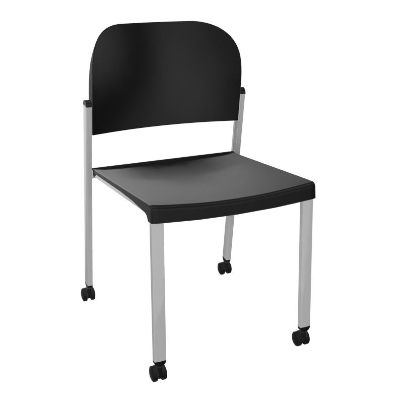 ROMY CHAISE 4P ROULT ASSISE/DOSSIER POLYPRO SANS ACCOUDOIRS  PU SB PU