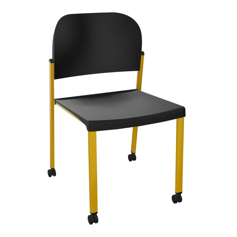 ROMY CHAISE 4P ROULT ASSISE/DOSSIER POLYPRO SANS ACCOUDOIRS  PU SX PU