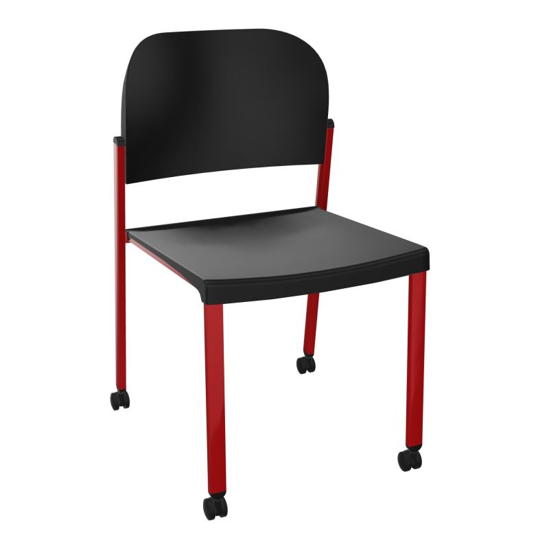 ROMY CHAISE 4P ROULT ASSISE/DOSSIER POLYPRO SANS ACCOUDOIRS  PU ZY PU