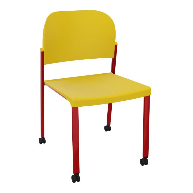 ROMY CHAISE 4P ROULT ASSISE/DOSSIER POLYPRO SANS ACCOUDOIRS  PW ZY PW