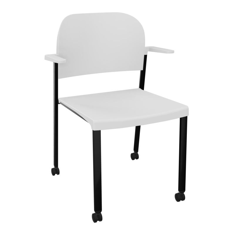 ROMY CHAISE 4P ROULT ASSISE/DOSSIER POLYPRO AVEC ACCOUDOIRS  PT SG PT