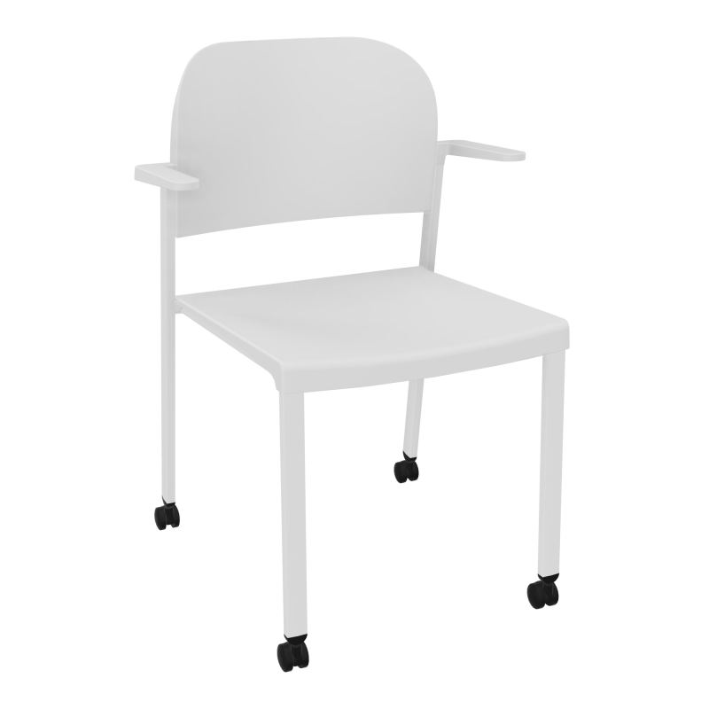 ROMY CHAISE 4P ROULT ASSISE/DOSSIER POLYPRO AVEC ACCOUDOIRS  PT SP PT