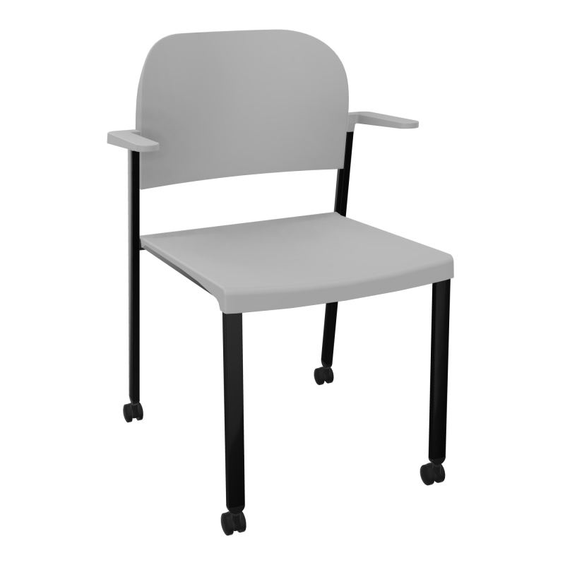ROMY CHAISE 4P ROULT ASSISE/DOSSIER POLYPRO AVEC ACCOUDOIRS  PX SG PX
