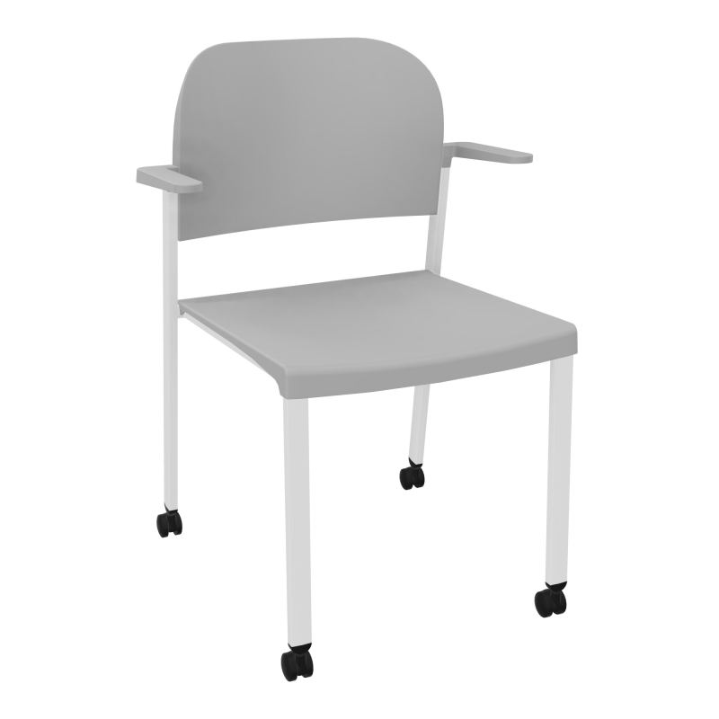 ROMY CHAISE 4P ROULT ASSISE/DOSSIER POLYPRO AVEC ACCOUDOIRS  PX SP PX
