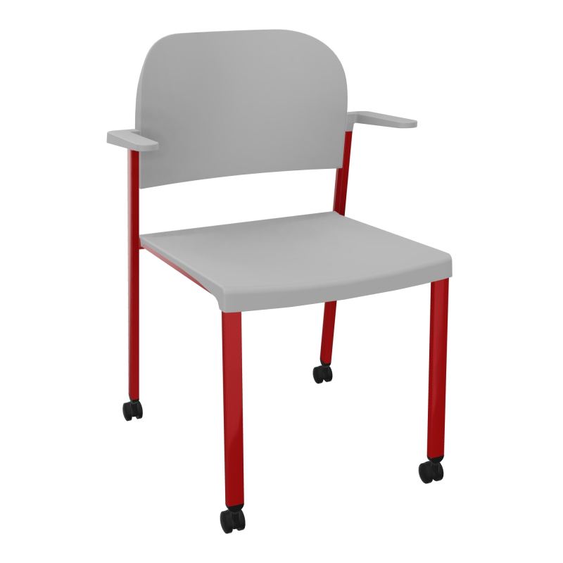 ROMY CHAISE 4P ROULT ASSISE/DOSSIER POLYPRO AVEC ACCOUDOIRS  PX ZY PX