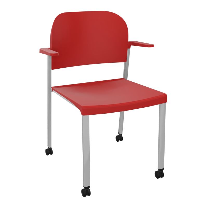 ROMY CHAISE 4P ROULT ASSISE/DOSSIER POLYPRO AVEC ACCOUDOIRS  PZ SB PZ