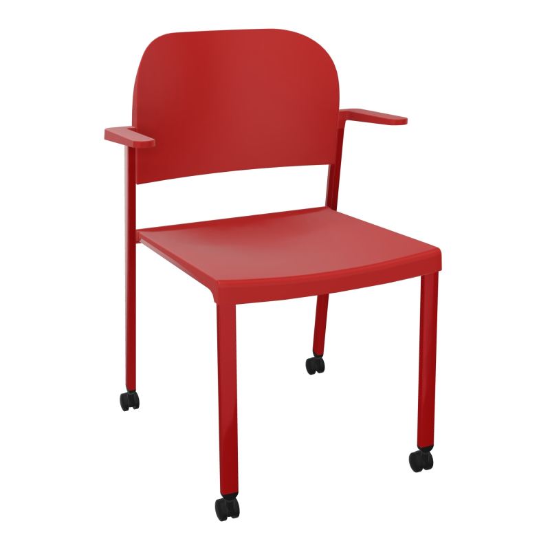 ROMY CHAISE 4P ROULT ASSISE/DOSSIER POLYPRO AVEC ACCOUDOIRS  PZ ZY PZ