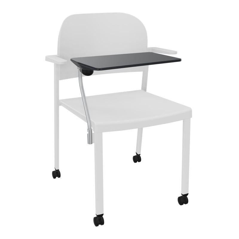 ROMY CHAISE 4P ROULT ASSISE/DOSSIER POLYPRO AVEC ACCOUDOIRS+TABLETTE NOIRE  PT SP PT