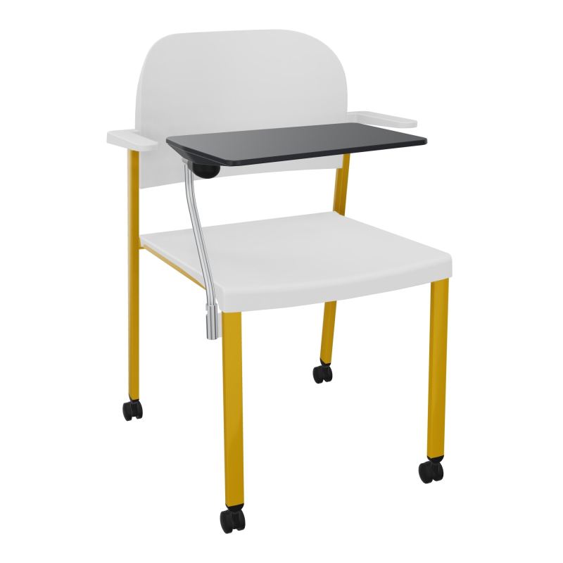 ROMY CHAISE 4P ROULT ASSISE/DOSSIER POLYPRO AVEC ACCOUDOIRS+TABLETTE NOIRE  PT SX PT