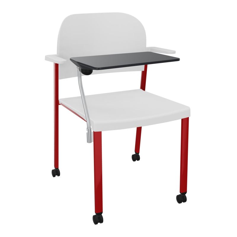 ROMY CHAISE 4P ROULT ASSISE/DOSSIER POLYPRO AVEC ACCOUDOIRS+TABLETTE NOIRE  PT ZY PT