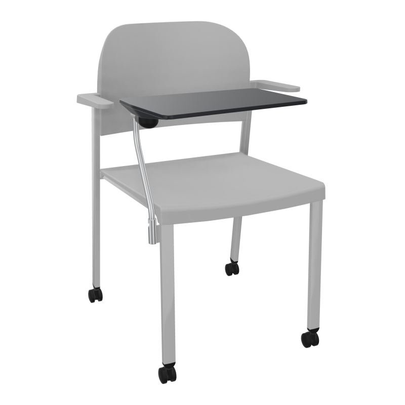 ROMY CHAISE 4P ROULT ASSISE/DOSSIER POLYPRO AVEC ACCOUDOIRS+TABLETTE NOIRE  PX SB PX