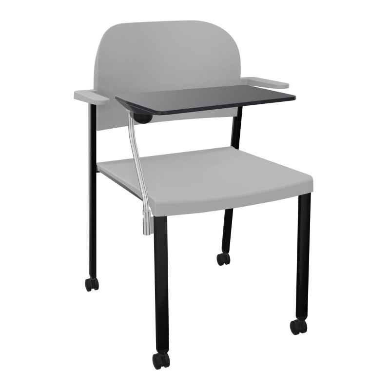 ROMY CHAISE 4P ROULT ASSISE/DOSSIER POLYPRO AVEC ACCOUDOIRS+TABLETTE NOIRE  PX SG PX