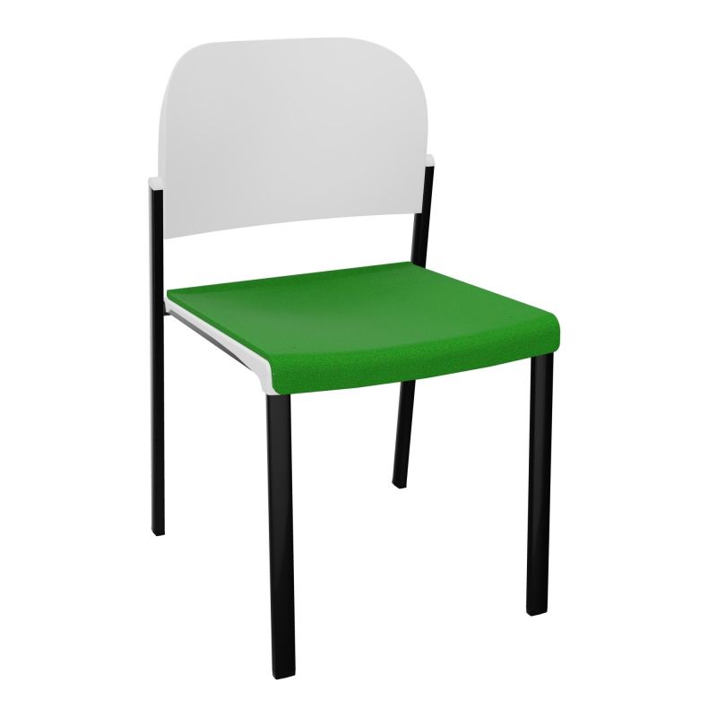 ROMY CHAISE 4P FIXES ASSISE TISSU DOSSIER POLYPRO SANS ACCOUDOIRS  A1 SG PT