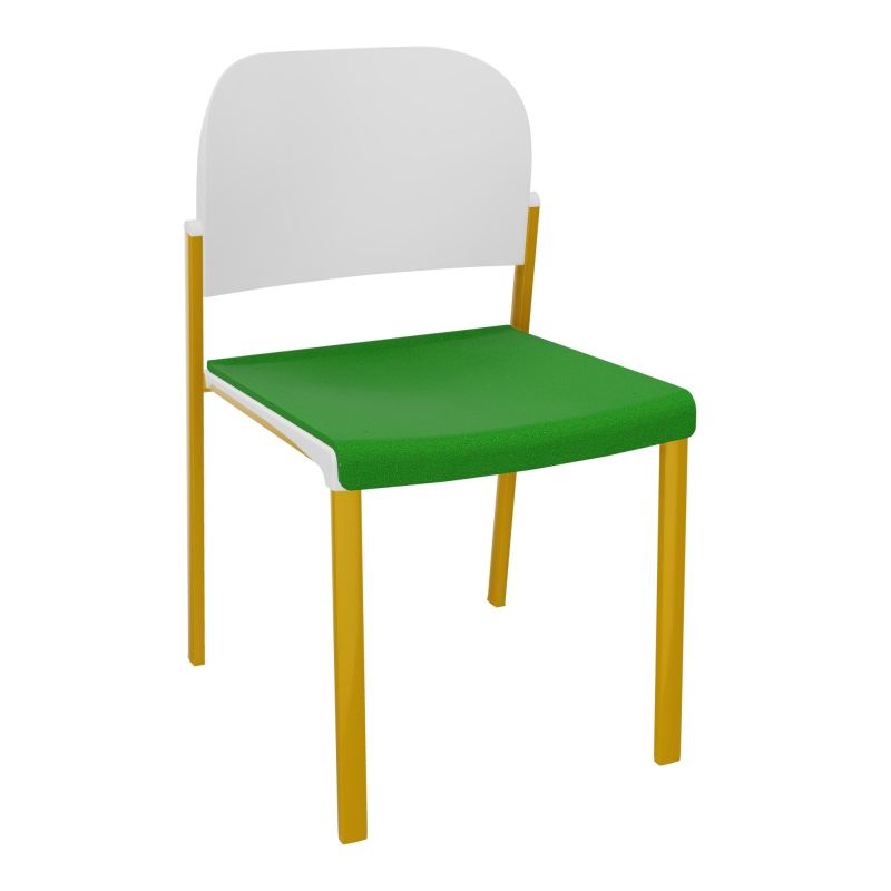 ROMY CHAISE 4P FIXES ASSISE TISSU DOSSIER POLYPRO SANS ACCOUDOIRS  A1 SX PT