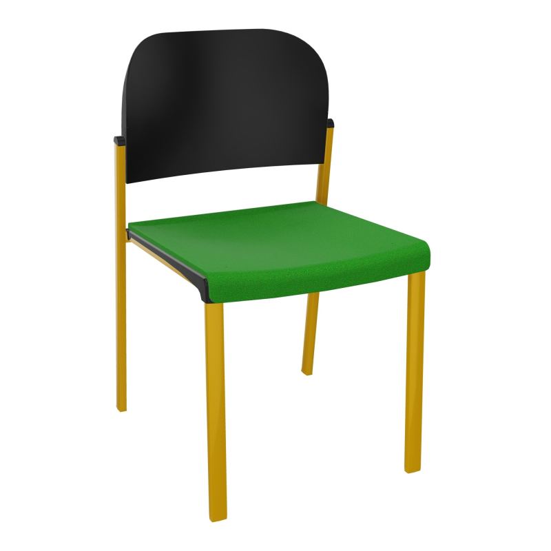 ROMY CHAISE 4P FIXES ASSISE TISSU DOSSIER POLYPRO SANS ACCOUDOIRS  A1 SX PU