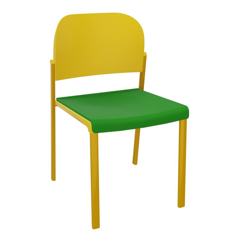 ROMY CHAISE 4P FIXES ASSISE TISSU DOSSIER POLYPRO SANS ACCOUDOIRS  A1 SX PW