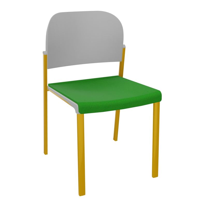 ROMY CHAISE 4P FIXES ASSISE TISSU DOSSIER POLYPRO SANS ACCOUDOIRS  A1 SX PX