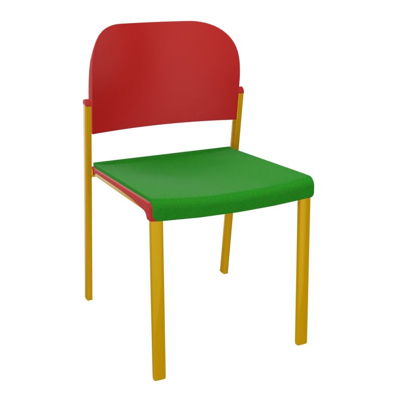 ROMY CHAISE 4P FIXES ASSISE TISSU DOSSIER POLYPRO SANS ACCOUDOIRS  A1 SX PZ