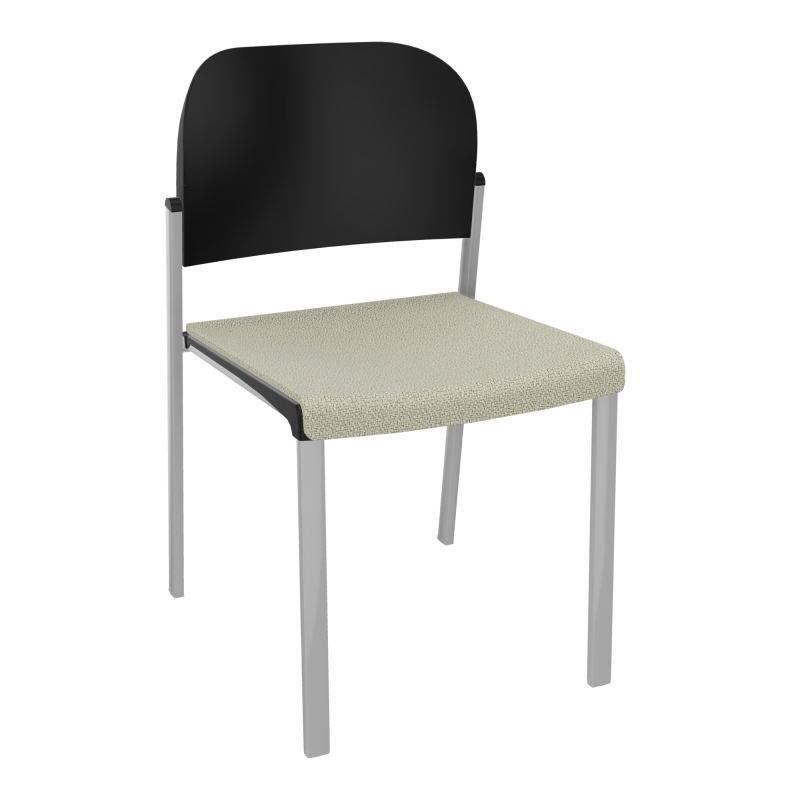 ROMY CHAISE 4P FIXES ASSISE TISSU DOSSIER POLYPRO SANS ACCOUDOIRS  A2 SB PU