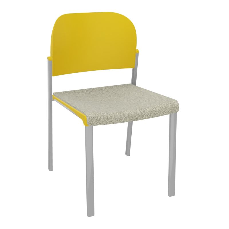 ROMY CHAISE 4P FIXES ASSISE TISSU DOSSIER POLYPRO SANS ACCOUDOIRS  A2 SB PW