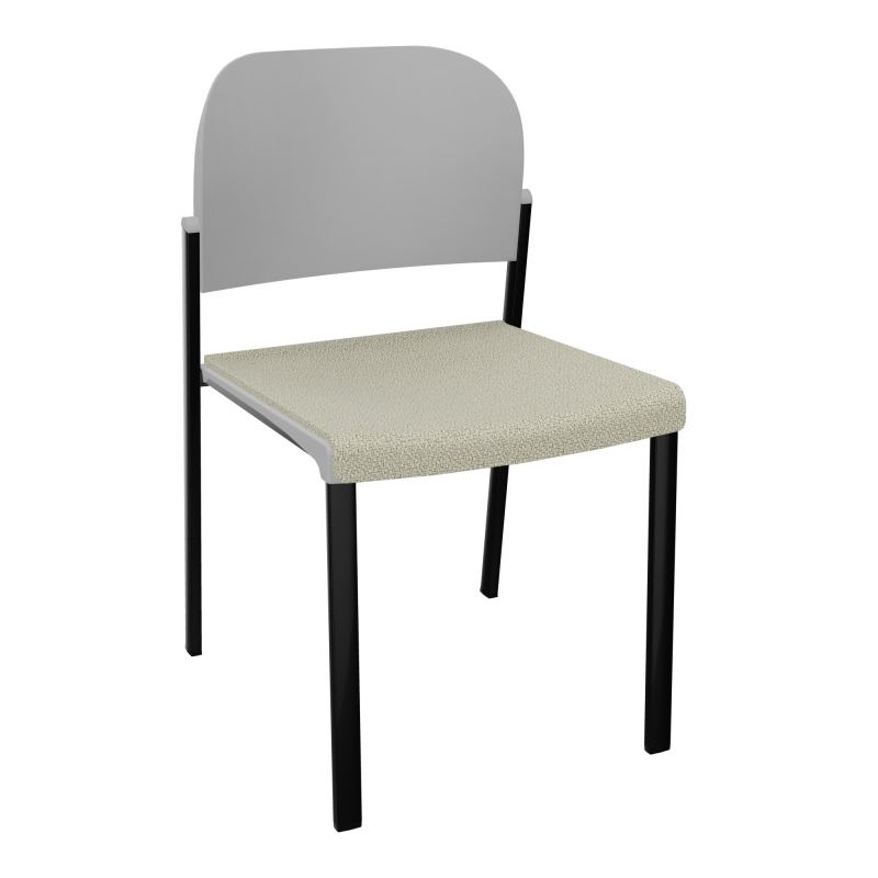 ROMY CHAISE 4P FIXES ASSISE TISSU DOSSIER POLYPRO SANS ACCOUDOIRS  A2 SG PX