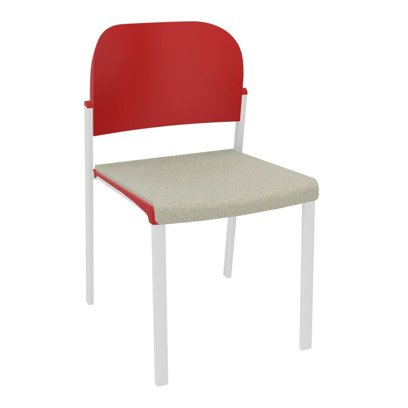 ROMY CHAISE 4P FIXES ASSISE TISSU DOSSIER POLYPRO SANS ACCOUDOIRS  A2 SP PZ