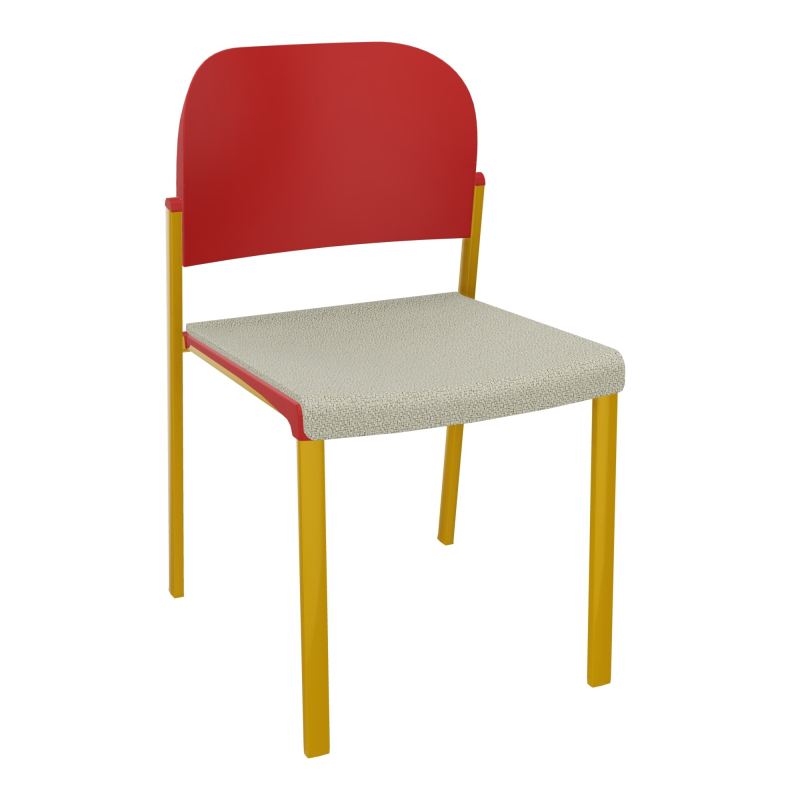 ROMY CHAISE 4P FIXES ASSISE TISSU DOSSIER POLYPRO SANS ACCOUDOIRS  A2 SX PZ