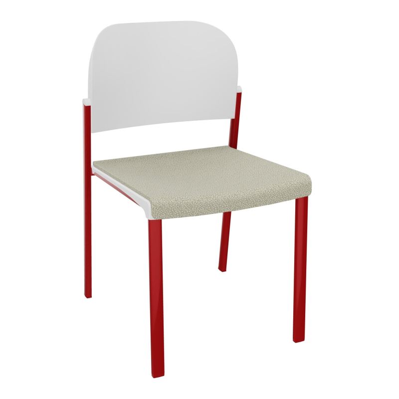 ROMY CHAISE 4P FIXES ASSISE TISSU DOSSIER POLYPRO SANS ACCOUDOIRS  A2 ZY PT