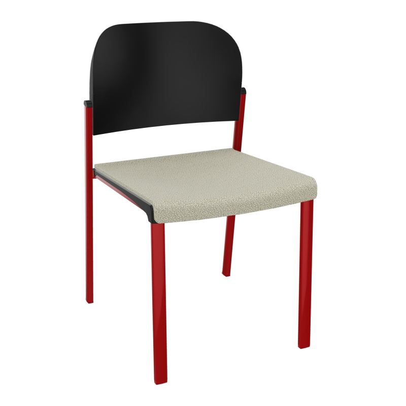 ROMY CHAISE 4P FIXES ASSISE TISSU DOSSIER POLYPRO SANS ACCOUDOIRS  A2 ZY PU