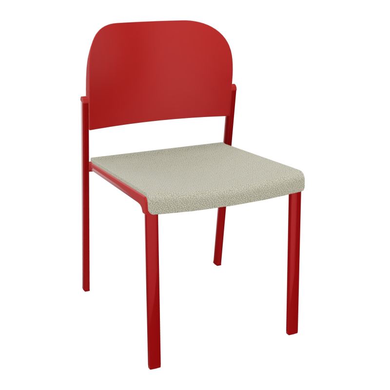 ROMY CHAISE 4P FIXES ASSISE TISSU DOSSIER POLYPRO SANS ACCOUDOIRS  A2 ZY PZ
