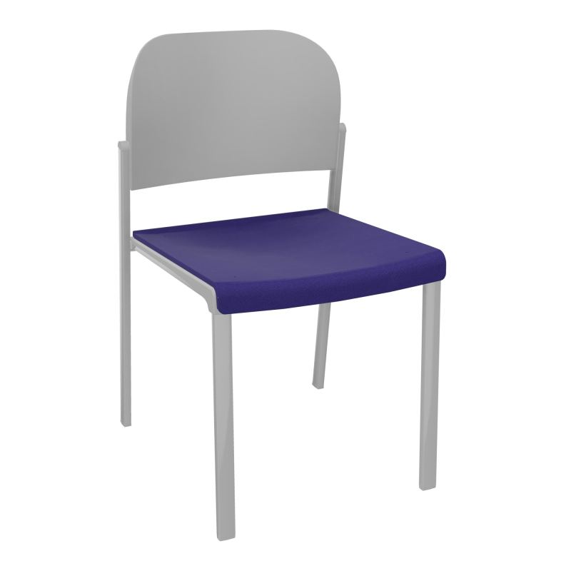 ROMY CHAISE 4P FIXES ASSISE TISSU DOSSIER POLYPRO SANS ACCOUDOIRS  A3 SB PX