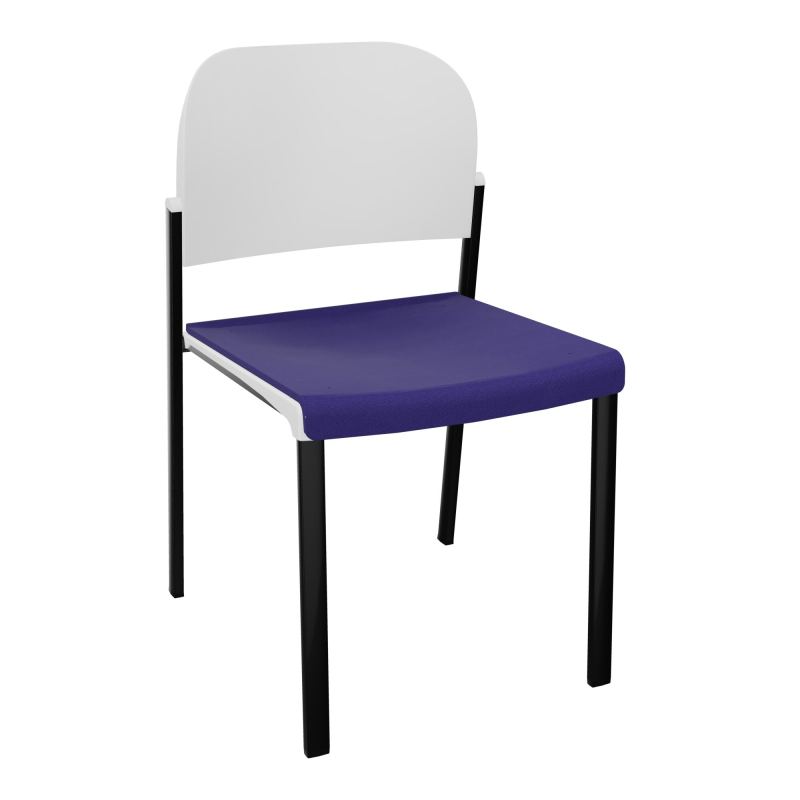 ROMY CHAISE 4P FIXES ASSISE TISSU DOSSIER POLYPRO SANS ACCOUDOIRS  A3 SG PT