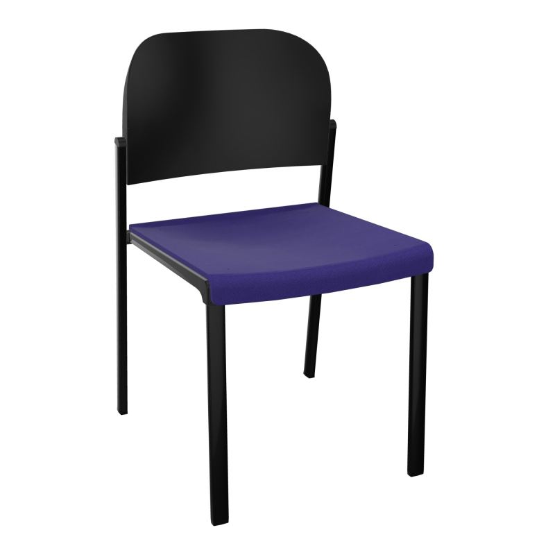 ROMY CHAISE 4P FIXES ASSISE TISSU DOSSIER POLYPRO SANS ACCOUDOIRS  A3 SG PU