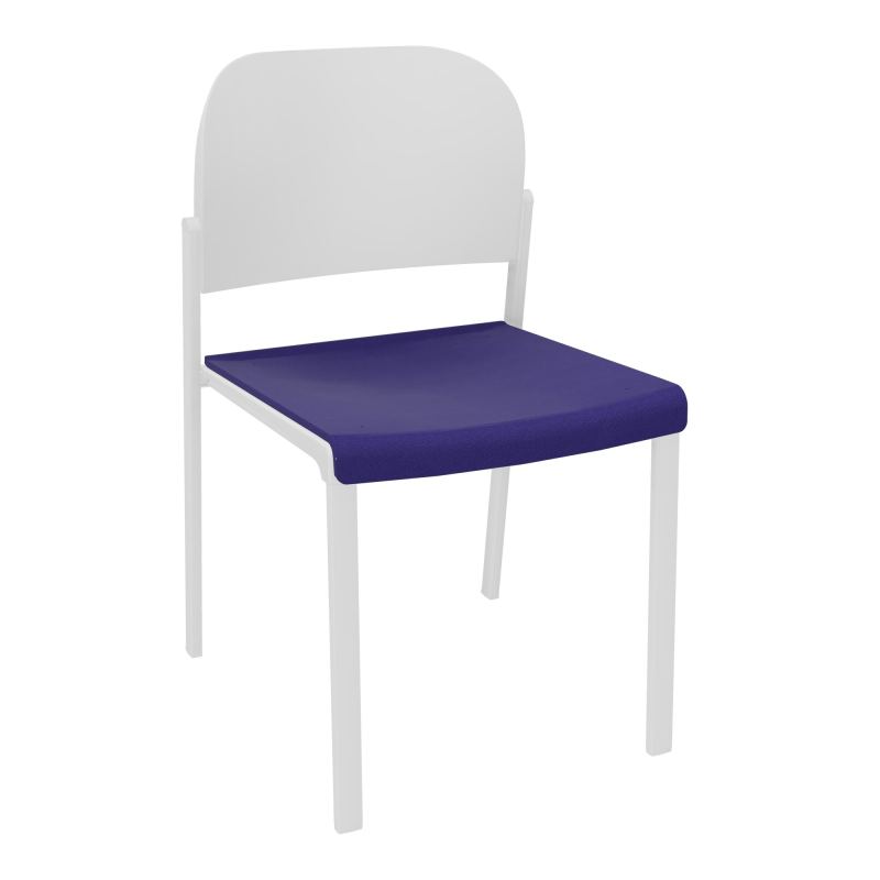 ROMY CHAISE 4P FIXES ASSISE TISSU DOSSIER POLYPRO SANS ACCOUDOIRS  A3 SP PT
