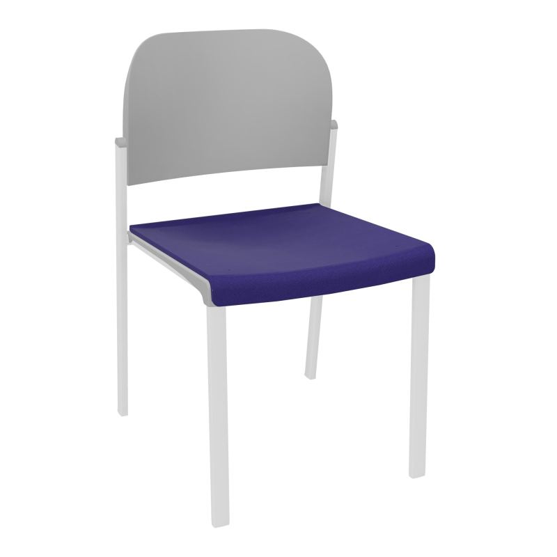 ROMY CHAISE 4P FIXES ASSISE TISSU DOSSIER POLYPRO SANS ACCOUDOIRS  A3 SP PX