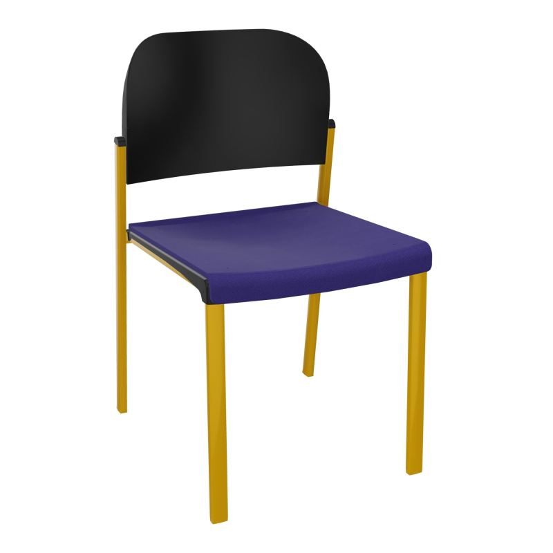 ROMY CHAISE 4P FIXES ASSISE TISSU DOSSIER POLYPRO SANS ACCOUDOIRS  A3 SX PU