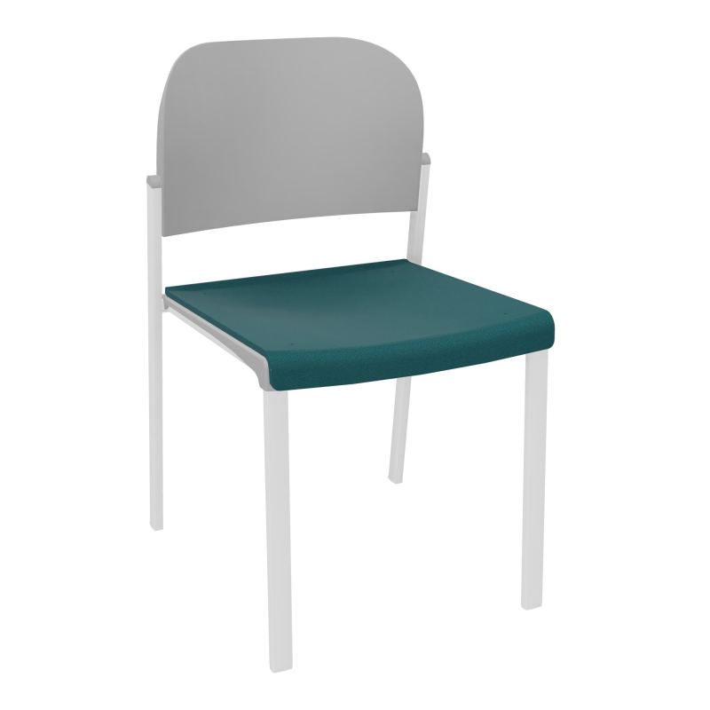 ROMY CHAISE 4P FIXES ASSISE TISSU DOSSIER POLYPRO SANS ACCOUDOIRS  A4 SP PX