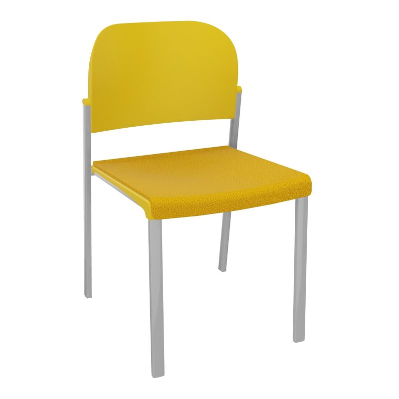 ROMY CHAISE 4P FIXES ASSISE TISSU DOSSIER POLYPRO SANS ACCOUDOIRS  A5 SB PW