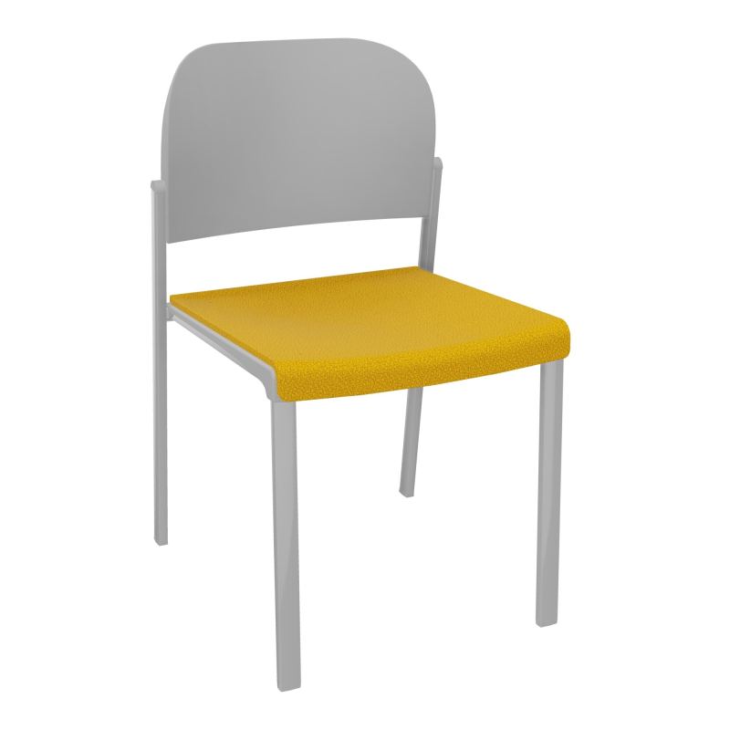 ROMY CHAISE 4P FIXES ASSISE TISSU DOSSIER POLYPRO SANS ACCOUDOIRS  A5 SB PX