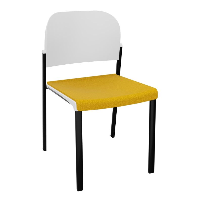 ROMY CHAISE 4P FIXES ASSISE TISSU DOSSIER POLYPRO SANS ACCOUDOIRS  A5 SG PT