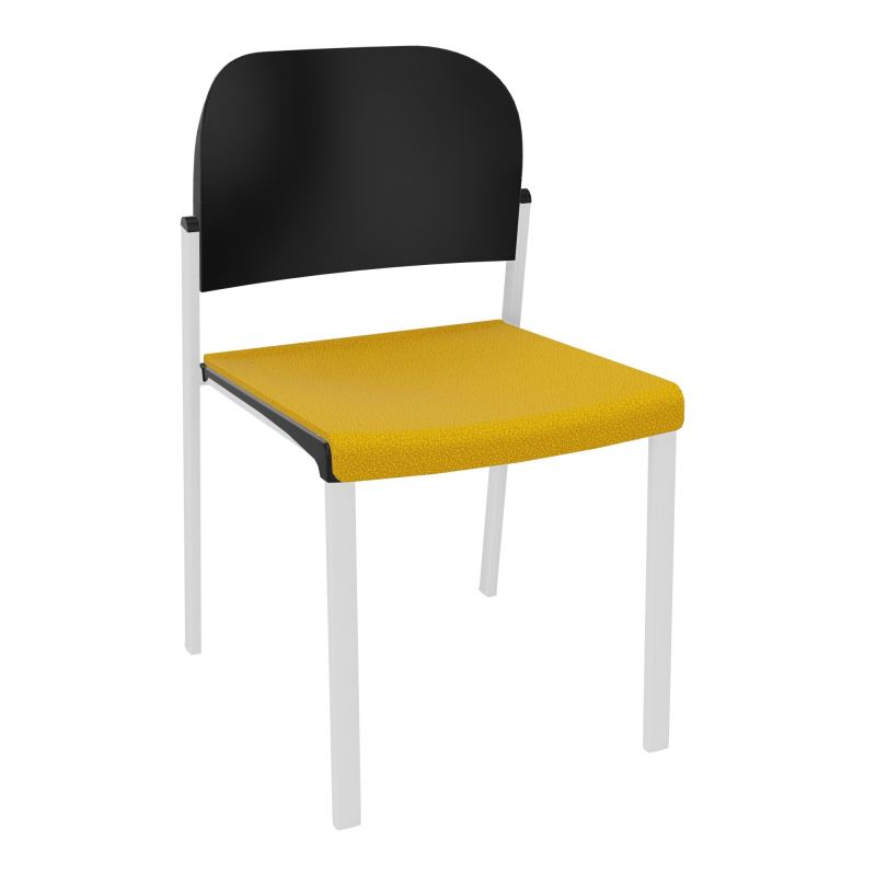 ROMY CHAISE 4P FIXES ASSISE TISSU DOSSIER POLYPRO SANS ACCOUDOIRS  A5 SP PU